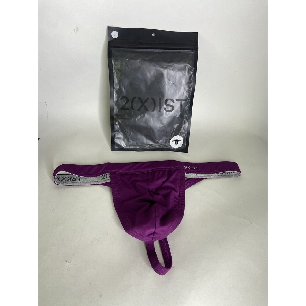 2xist Sliq Micro Thong Underwear Philox Purple Mens Size L